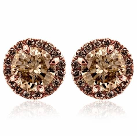 Cognac Diamond Earrings