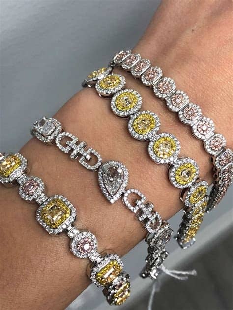 Pink Diamond Bracelet White Gold