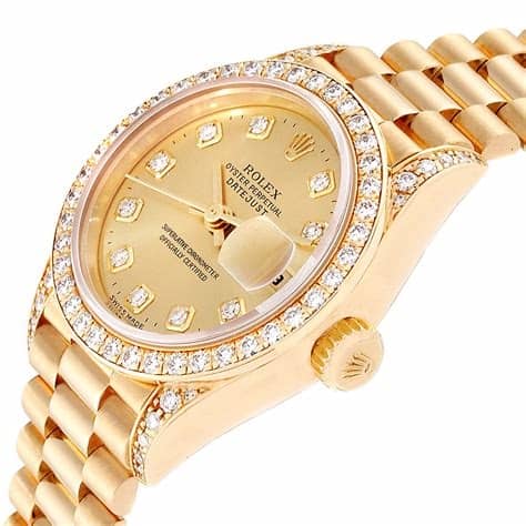Rolex President Gold With Diamonds